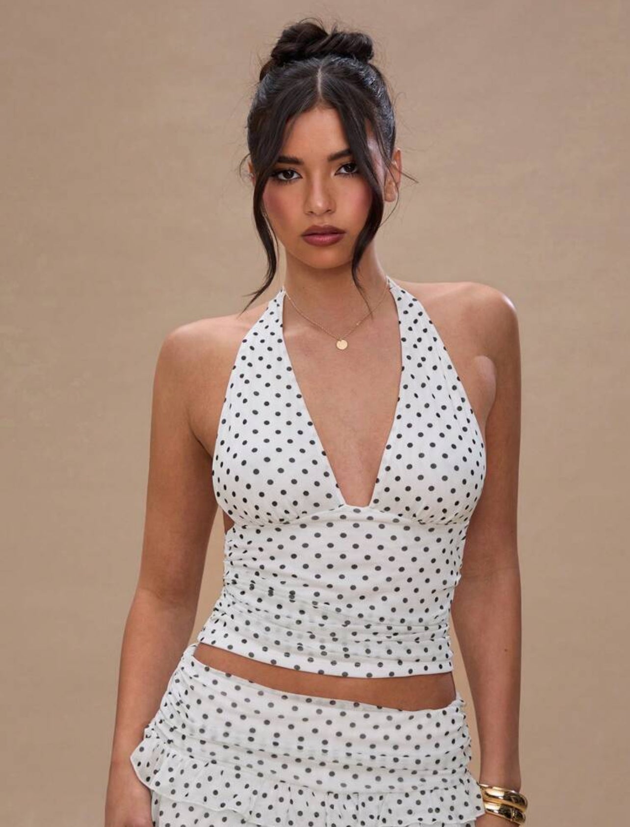 Halter V-Neck Top
