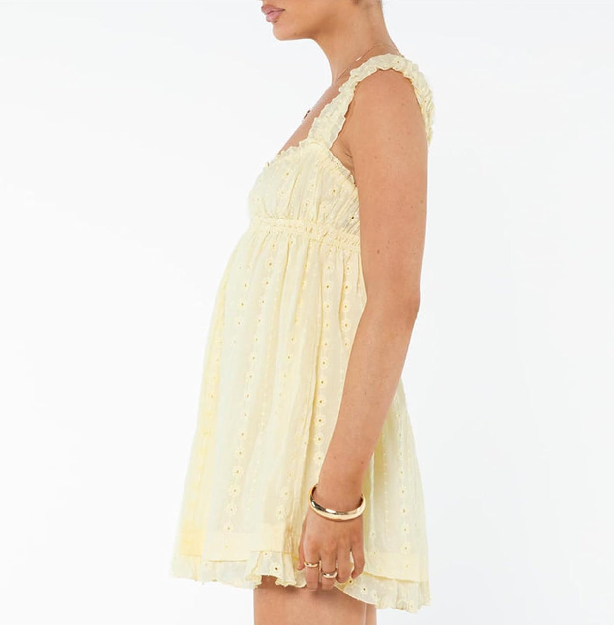 Sweetheart Flutter Sleeve Mini Dress