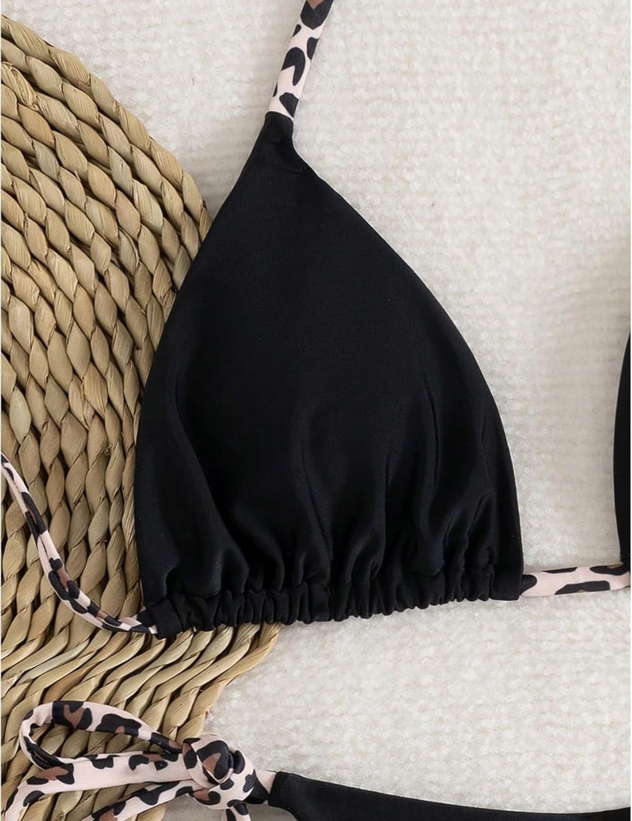 Black Leopard Strap Bikini