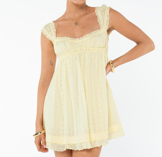 Sweetheart Flutter Sleeve Mini Dress