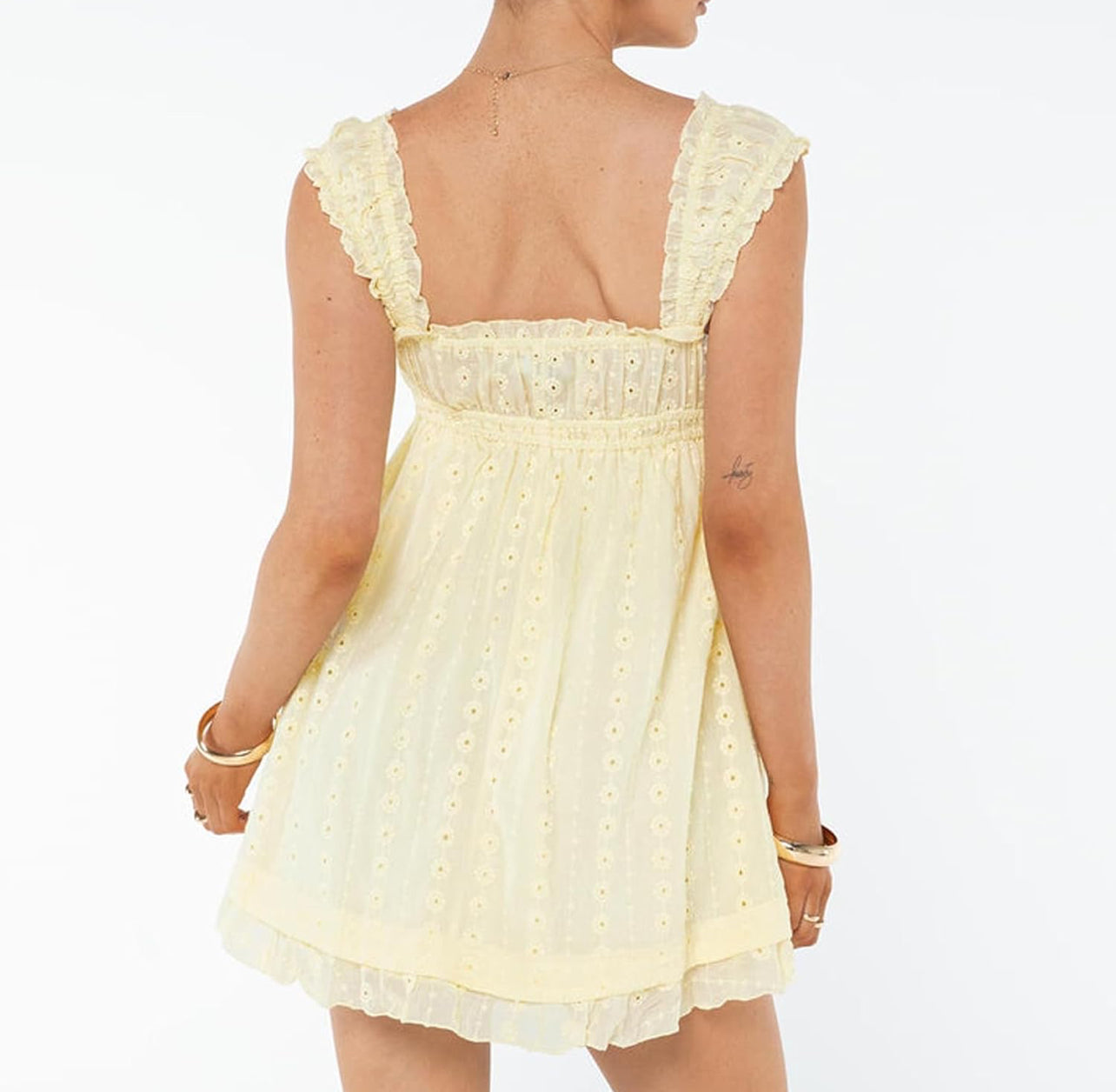 Sweetheart Flutter Sleeve Mini Dress