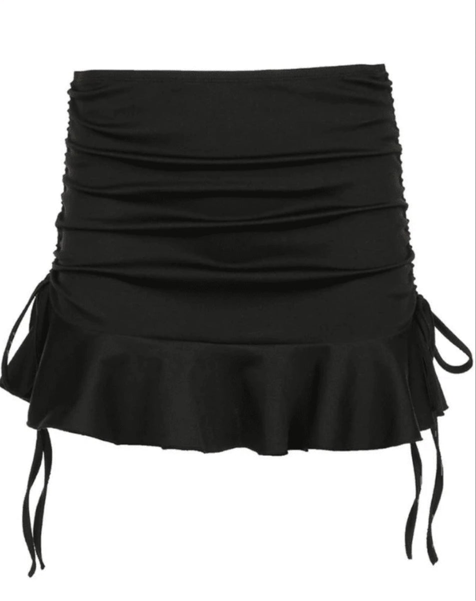 Tie Ruffle Skirt
