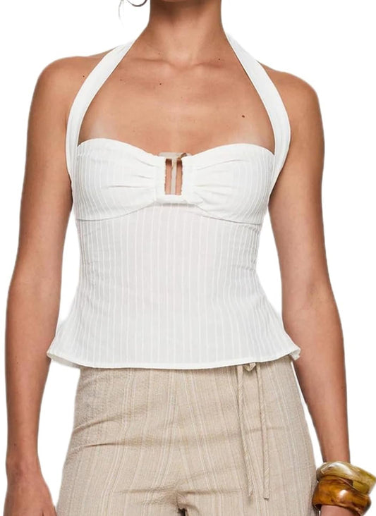 Buckle Halter Top