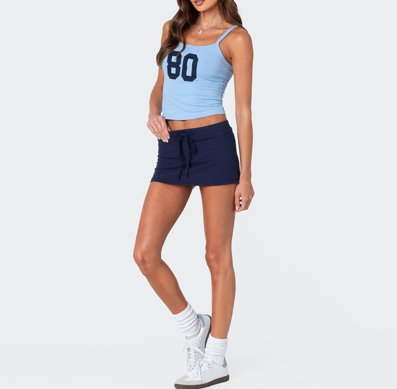 Drawstring Micro Skort
